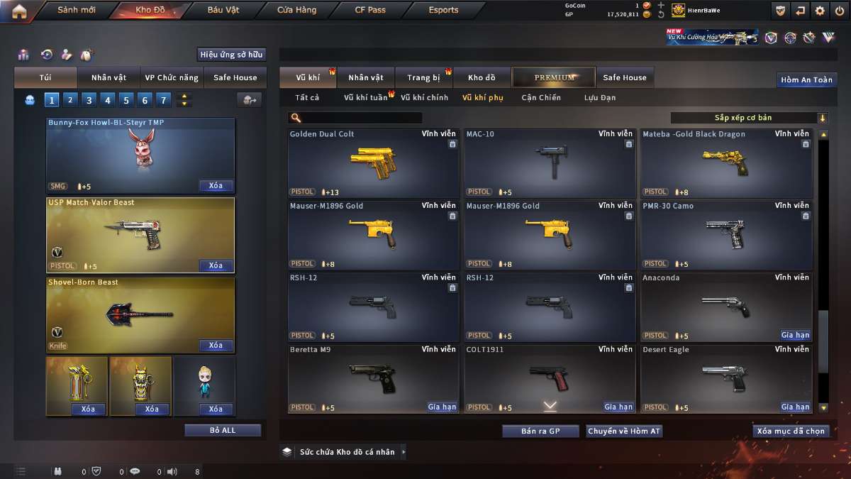 shop acc cf uy tin gia re